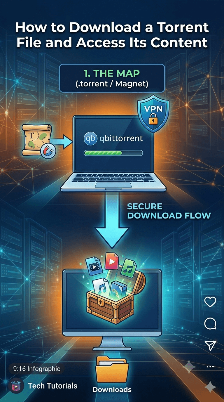 The .torrent file: Think of this as a treasure map ☄️.